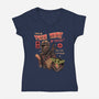 Stellar Pizza-womens v-neck tee-Conjura Geek
