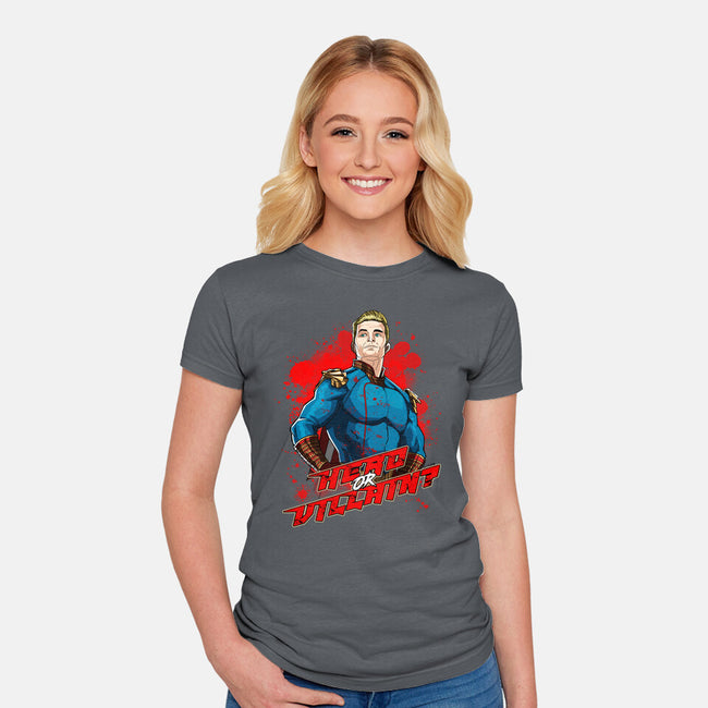 Hero Or Villain-womens fitted tee-Diego Oliver