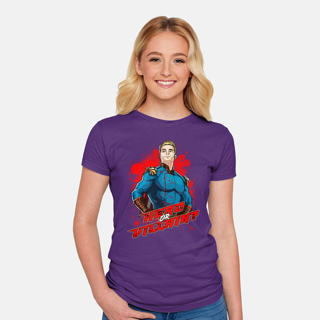 Hero Or Villain-womens fitted tee-Diego Oliver