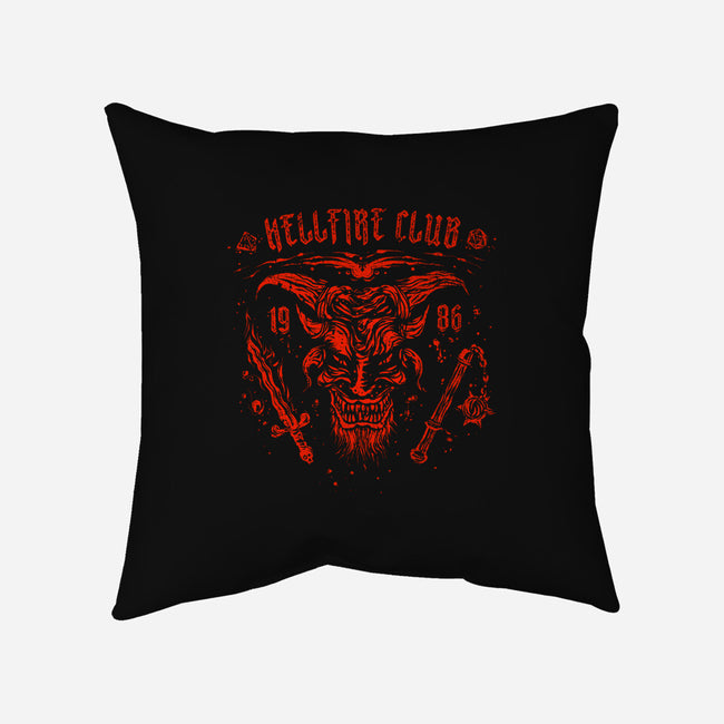 Vintage Hellfire-none removable cover w insert throw pillow-kg07
