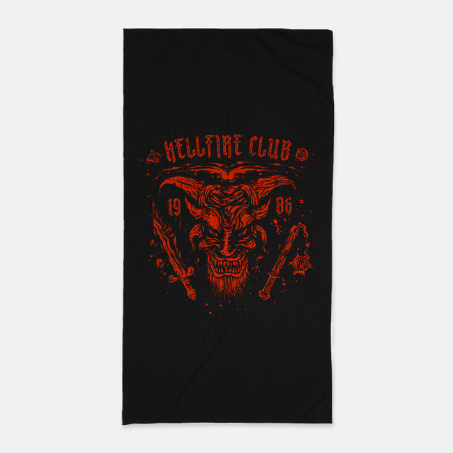 Vintage Hellfire-none beach towel-kg07