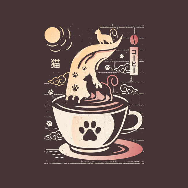 Coffee Night Japanese Cats-none polyester shower curtain-Logozaste