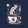 Coffee Night Japanese Cats-womens basic tee-Logozaste