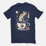 Coffee Night Japanese Cats-womens basic tee-Logozaste