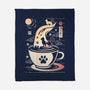 Coffee Night Japanese Cats-none fleece blanket-Logozaste