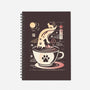 Coffee Night Japanese Cats-none dot grid notebook-Logozaste