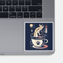 Coffee Night Japanese Cats-none glossy sticker-Logozaste