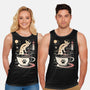 Coffee Night Japanese Cats-unisex basic tank-Logozaste