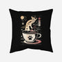 Coffee Night Japanese Cats-none removable cover w insert throw pillow-Logozaste