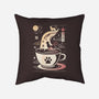 Coffee Night Japanese Cats-none removable cover w insert throw pillow-Logozaste