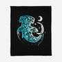 Moon Shark-none fleece blanket-Vallina84