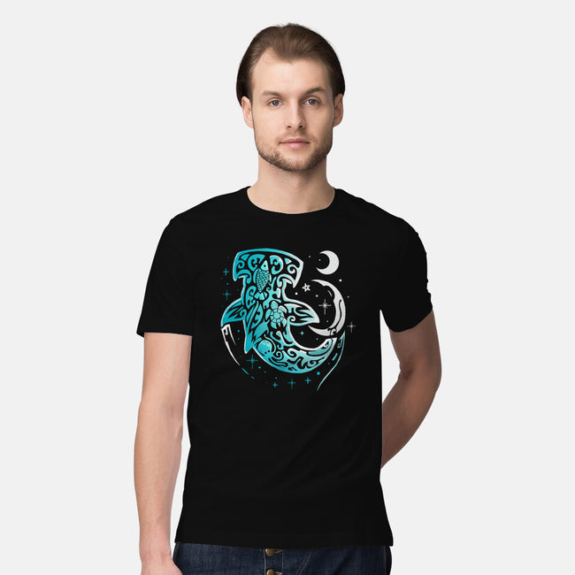 Moon Shark-mens premium tee-Vallina84