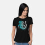 Moon Shark-womens basic tee-Vallina84