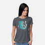 Moon Shark-womens basic tee-Vallina84