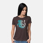 Moon Shark-womens basic tee-Vallina84