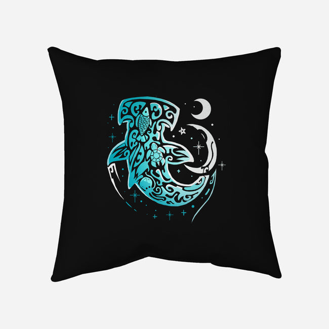 Moon Shark-none removable cover throw pillow-Vallina84