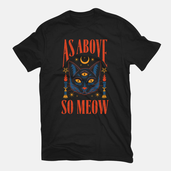 As Above So Meow-unisex basic tee-Thiago Correa