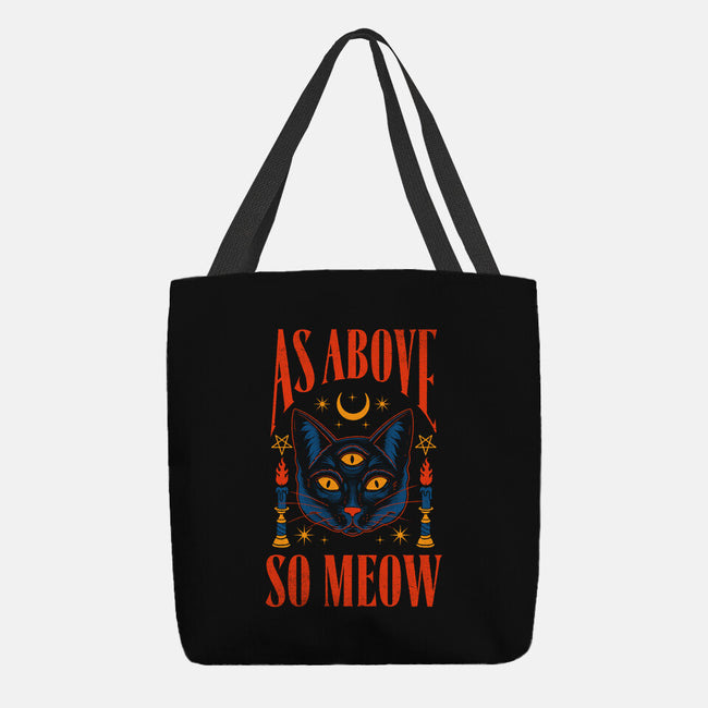 As Above So Meow-none basic tote bag-Thiago Correa