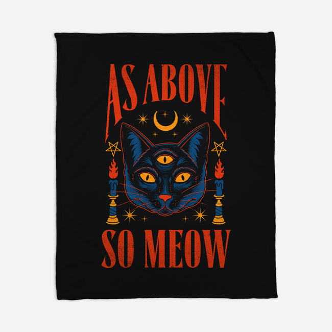 As Above So Meow-none fleece blanket-Thiago Correa