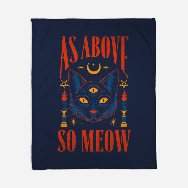 As Above So Meow-none fleece blanket-Thiago Correa