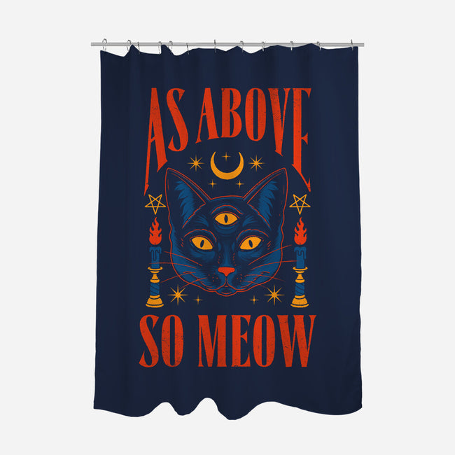 As Above So Meow-none polyester shower curtain-Thiago Correa