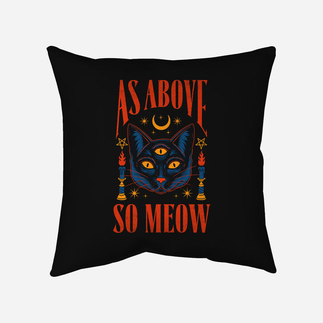 As Above So Meow-none removable cover w insert throw pillow-Thiago Correa