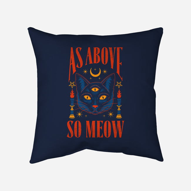 As Above So Meow-none removable cover w insert throw pillow-Thiago Correa