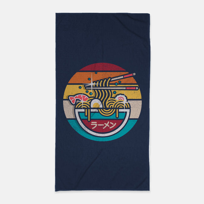 Vintage Ramen-none beach towel-Getsousa!