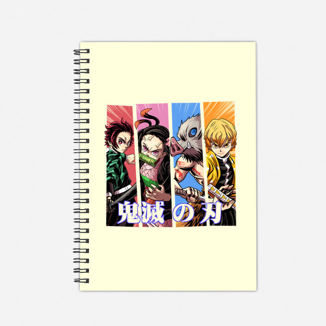 Demon Friends-none dot grid notebook-Conjura Geek