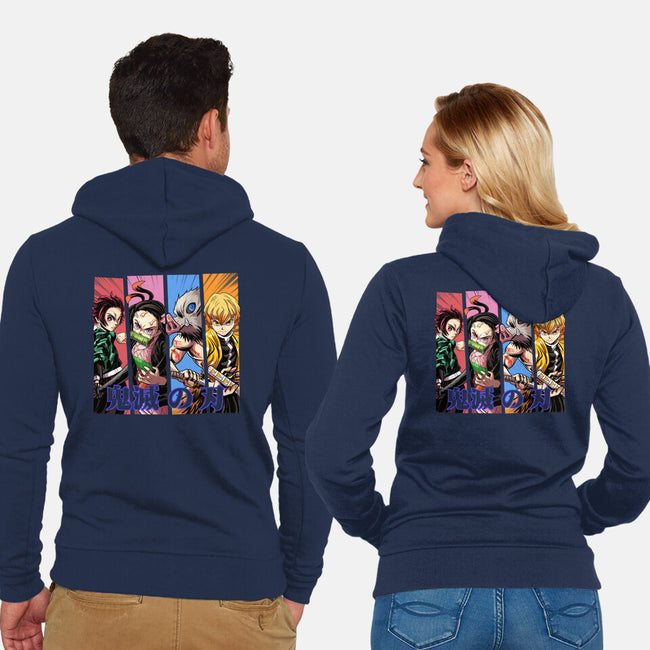 Demon Friends-unisex zip-up sweatshirt-Conjura Geek