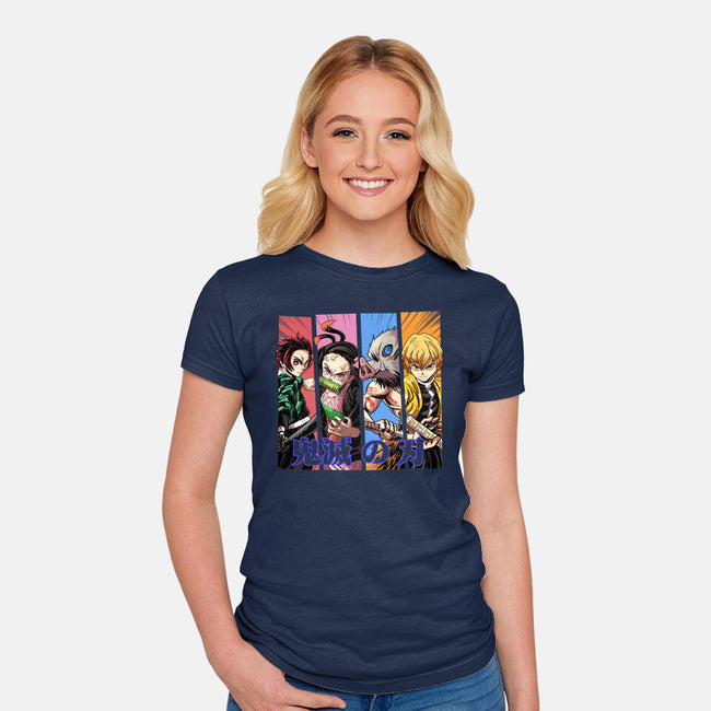 Demon Friends-womens fitted tee-Conjura Geek