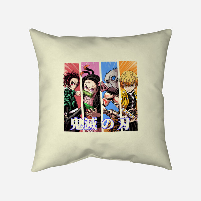 Demon Friends-none removable cover w insert throw pillow-Conjura Geek