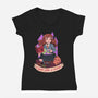 Fight Like A Witch-womens v-neck tee-Conjura Geek