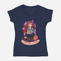 Fight Like A Witch-womens v-neck tee-Conjura Geek
