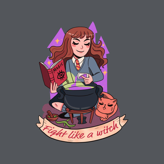 Fight Like A Witch-none stretched canvas-Conjura Geek