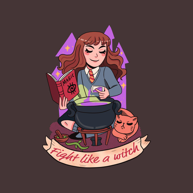Fight Like A Witch-none stretched canvas-Conjura Geek