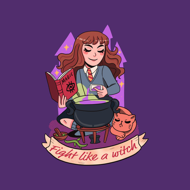 Fight Like A Witch-womens basic tee-Conjura Geek