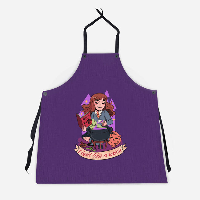 Fight Like A Witch-unisex kitchen apron-Conjura Geek