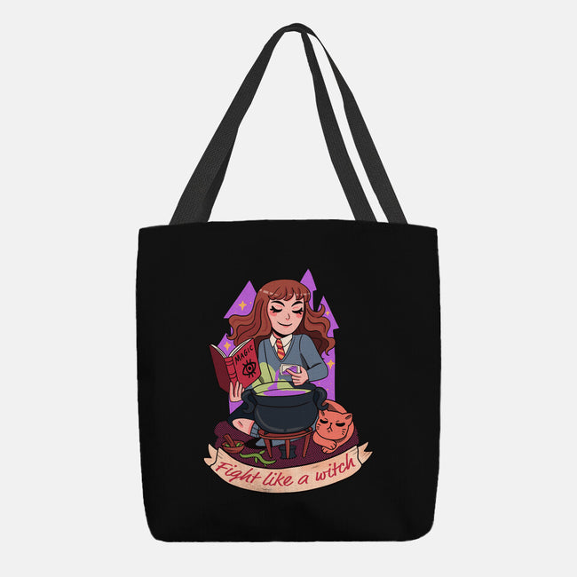 Fight Like A Witch-none basic tote bag-Conjura Geek