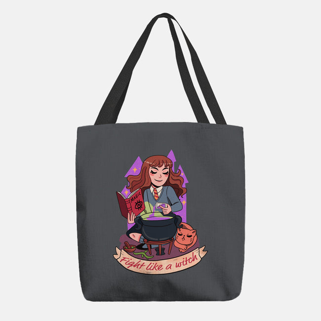 Fight Like A Witch-none basic tote bag-Conjura Geek