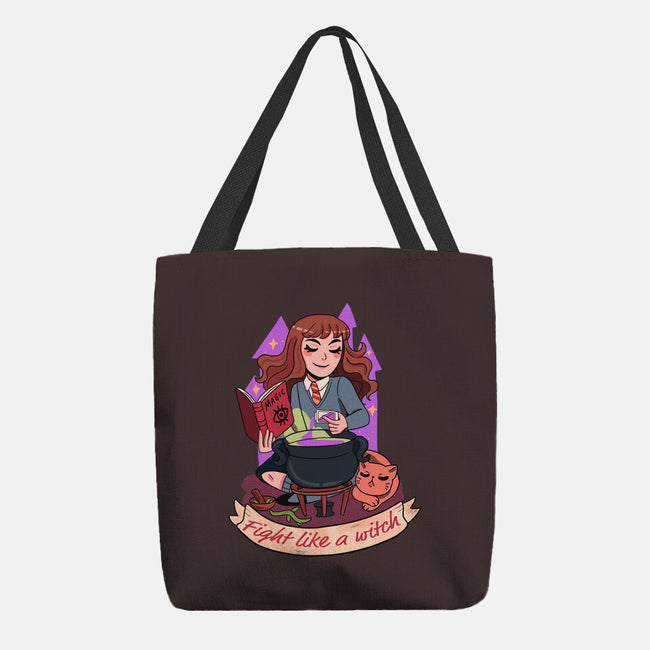 Fight Like A Witch-none basic tote bag-Conjura Geek