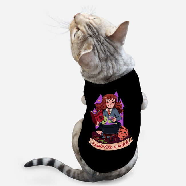 Fight Like A Witch-cat basic pet tank-Conjura Geek