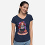 Fight Like A Witch-womens v-neck tee-Conjura Geek
