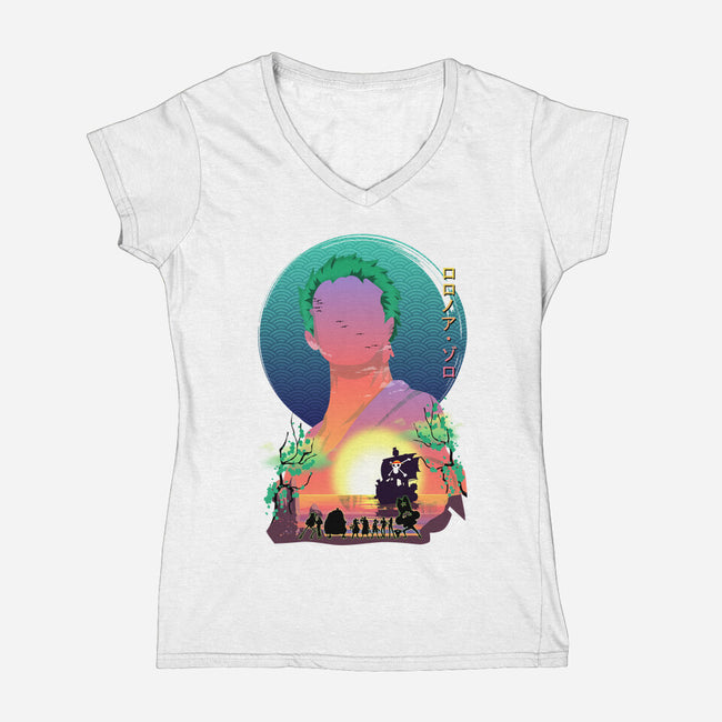 The Pirate Hunter-womens v-neck tee-Bibo