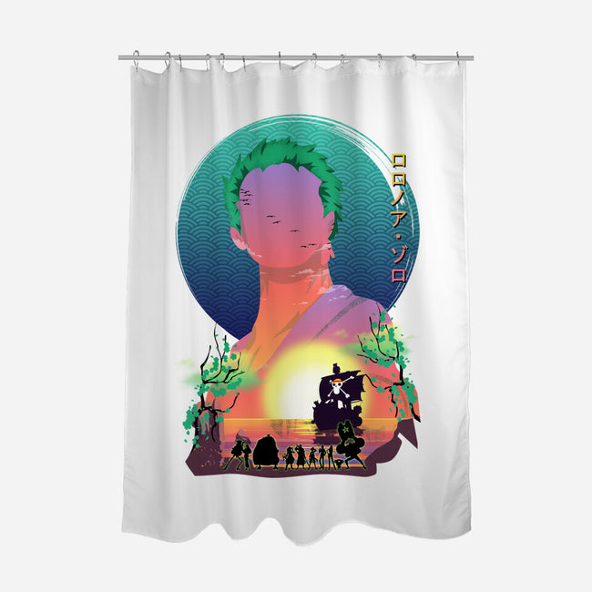 The Pirate Hunter-none polyester shower curtain-Bibo
