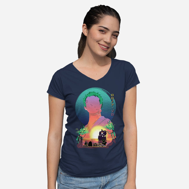 The Pirate Hunter-womens v-neck tee-Bibo