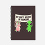 We Don't Believe In Humans-none dot grid notebook-eduely