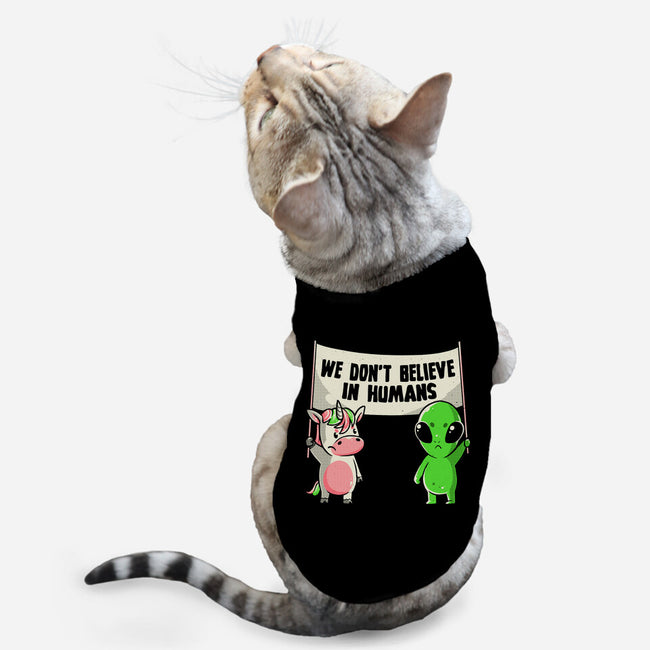 We Don't Believe In Humans-cat basic pet tank-eduely