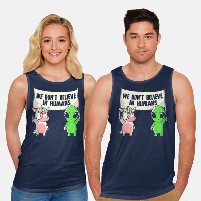 We Don't Believe In Humans-unisex basic tank-eduely
