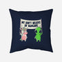 We Don't Believe In Humans-none removable cover w insert throw pillow-eduely